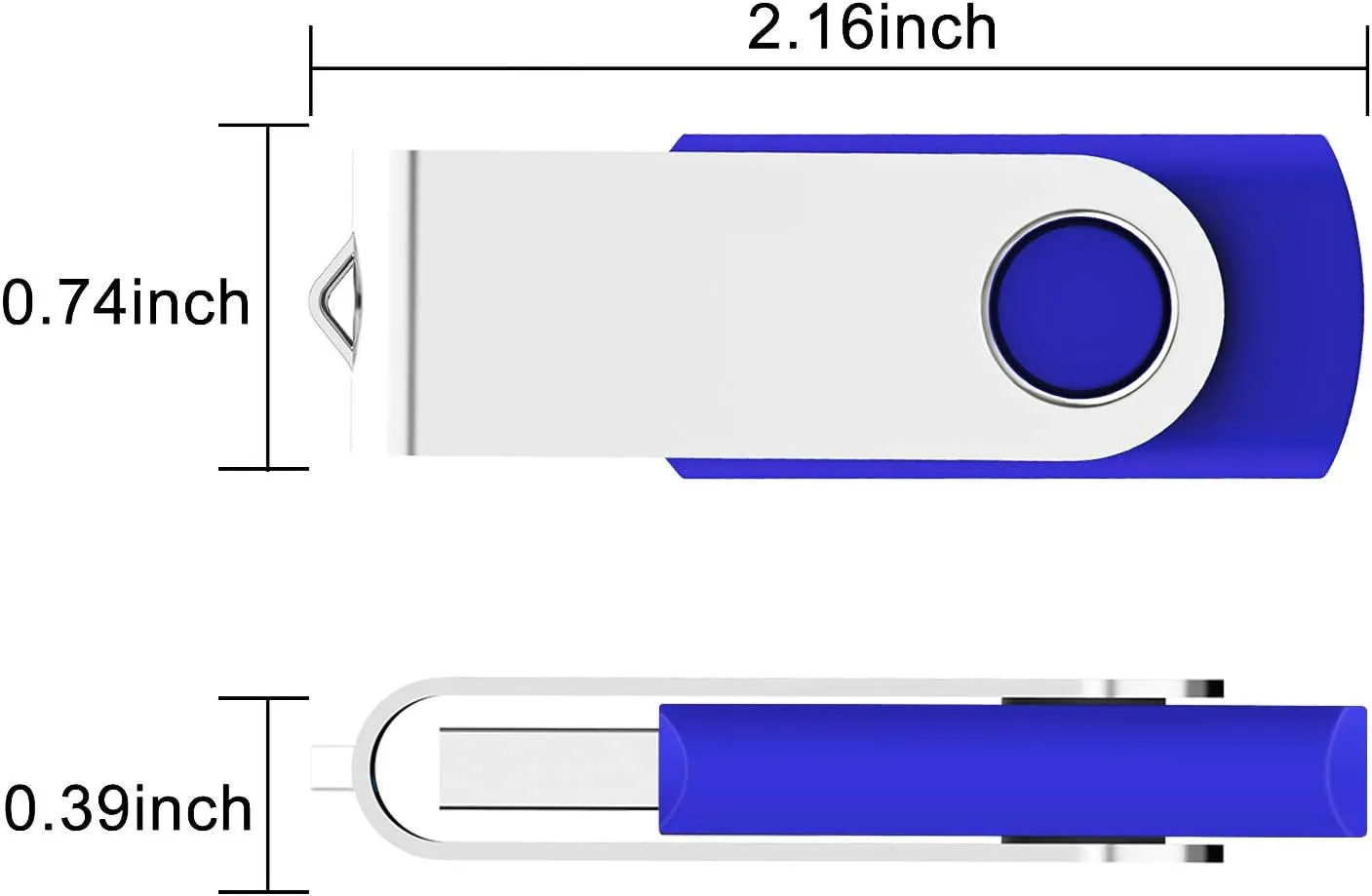 KEXIN USB 3.0 Flash Drive 64GB 10 Pack Thumb Drive 64G USB Drive USB 3.0 Drive 64 GB with LED Indicator