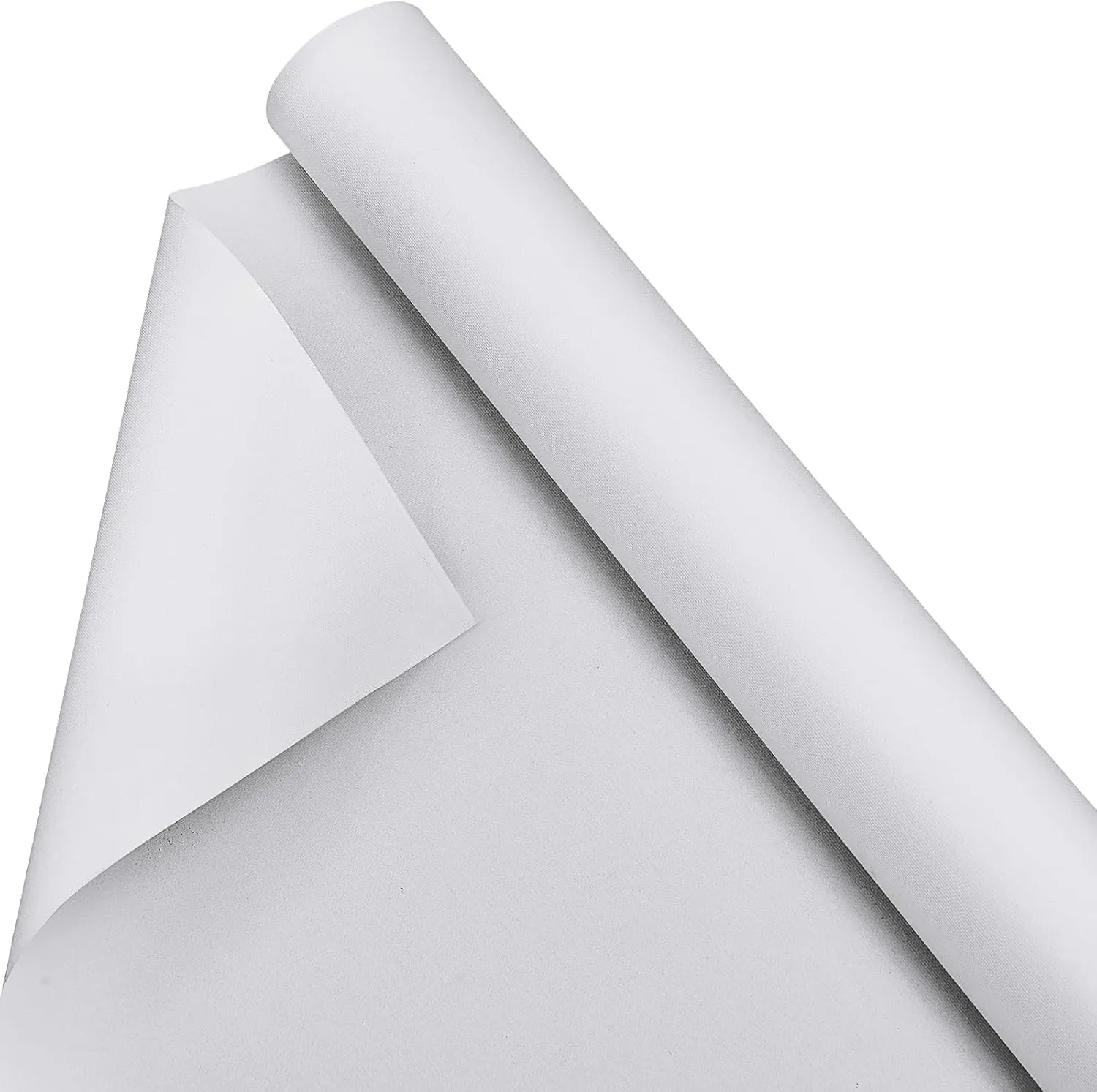 Kinlop 24 Inch x 20 Feet Double Primed Cotton Canvas White Canvas Roll for Oil and Acrylic Paint