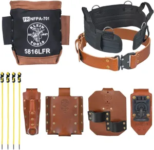 Klein Tools 5800IWBXL Ironworker Tool Holder Belt System, 8-Piece Set, Quick-Release Belt, Bolt Bag, Holders, Tension Straps, Pro Pad, X-Large