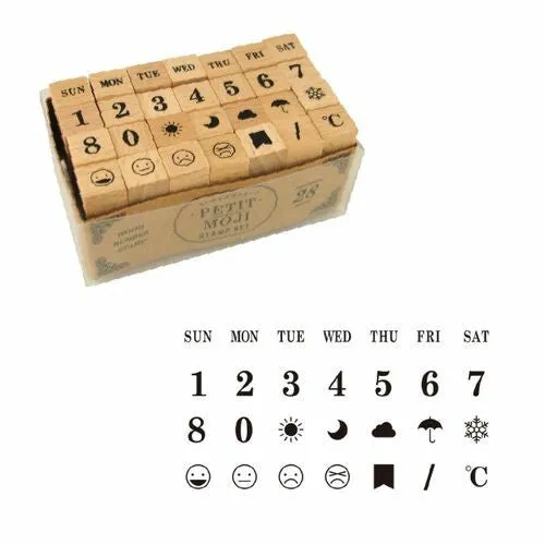 Kodomo No Kao Petit Moji Stamp Set - Large