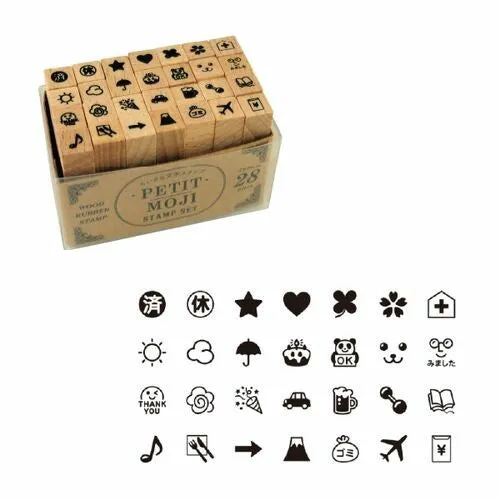 Kodomo No Kao Petit Moji Stamp Set - Small