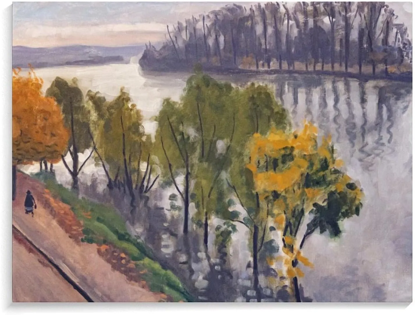 Landscape Painting The Seine at La Frette in Autumn Albert Marquet Canvas Prints Canvas Art Poster And Wall Art Picture Print Modern Family Bedroom Decor Posters 24x32inch(60x80cm)