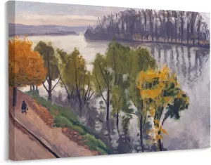Landscape Painting The Seine at La Frette in Autumn Albert Marquet Canvas Prints Canvas Art Poster And Wall Art Picture Print Modern Family Bedroom Decor Posters 24x32inch(60x80cm)