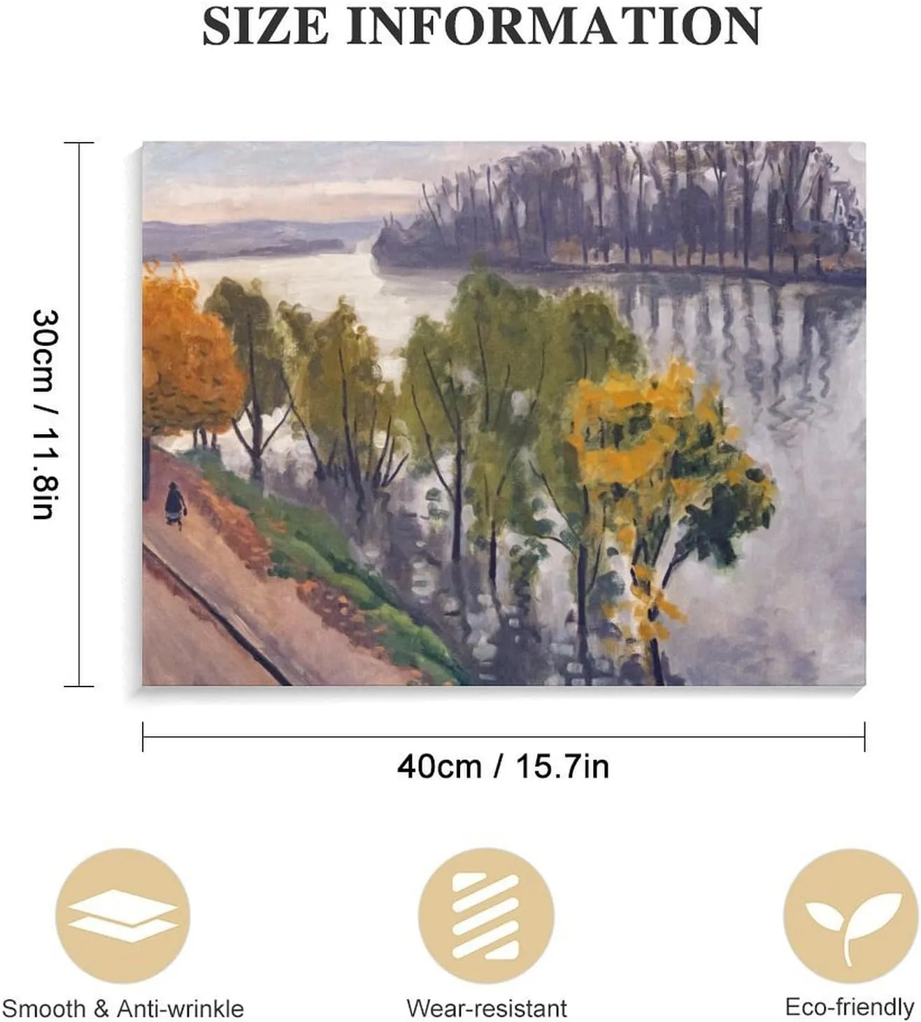 Landscape Painting The Seine at La Frette in Autumn Albert Marquet Canvas Prints Canvas Art Poster And Wall Art Picture Print Modern Family Bedroom Decor Posters 24x32inch(60x80cm)