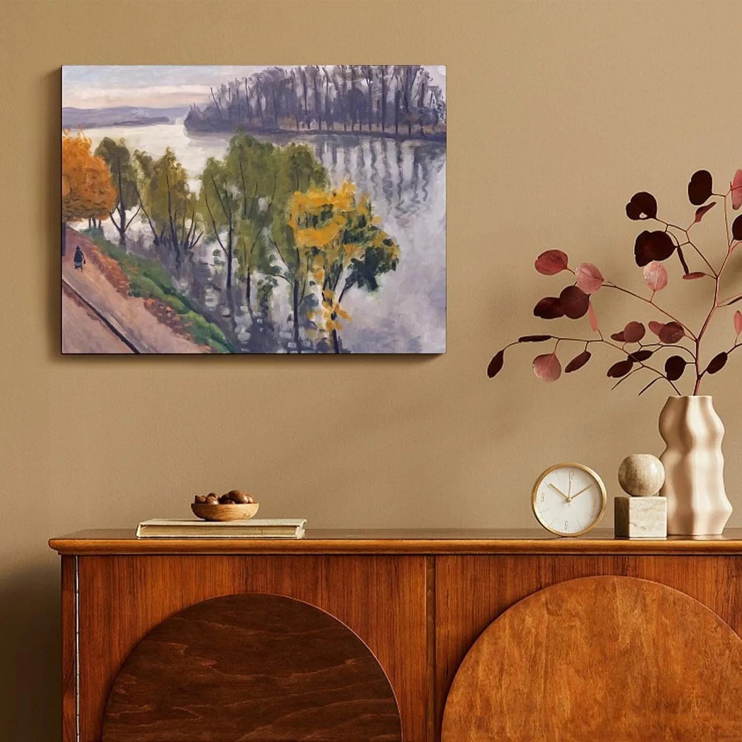 Landscape Painting The Seine at La Frette in Autumn Albert Marquet Canvas Prints Canvas Art Poster And Wall Art Picture Print Modern Family Bedroom Decor Posters 24x32inch(60x80cm)