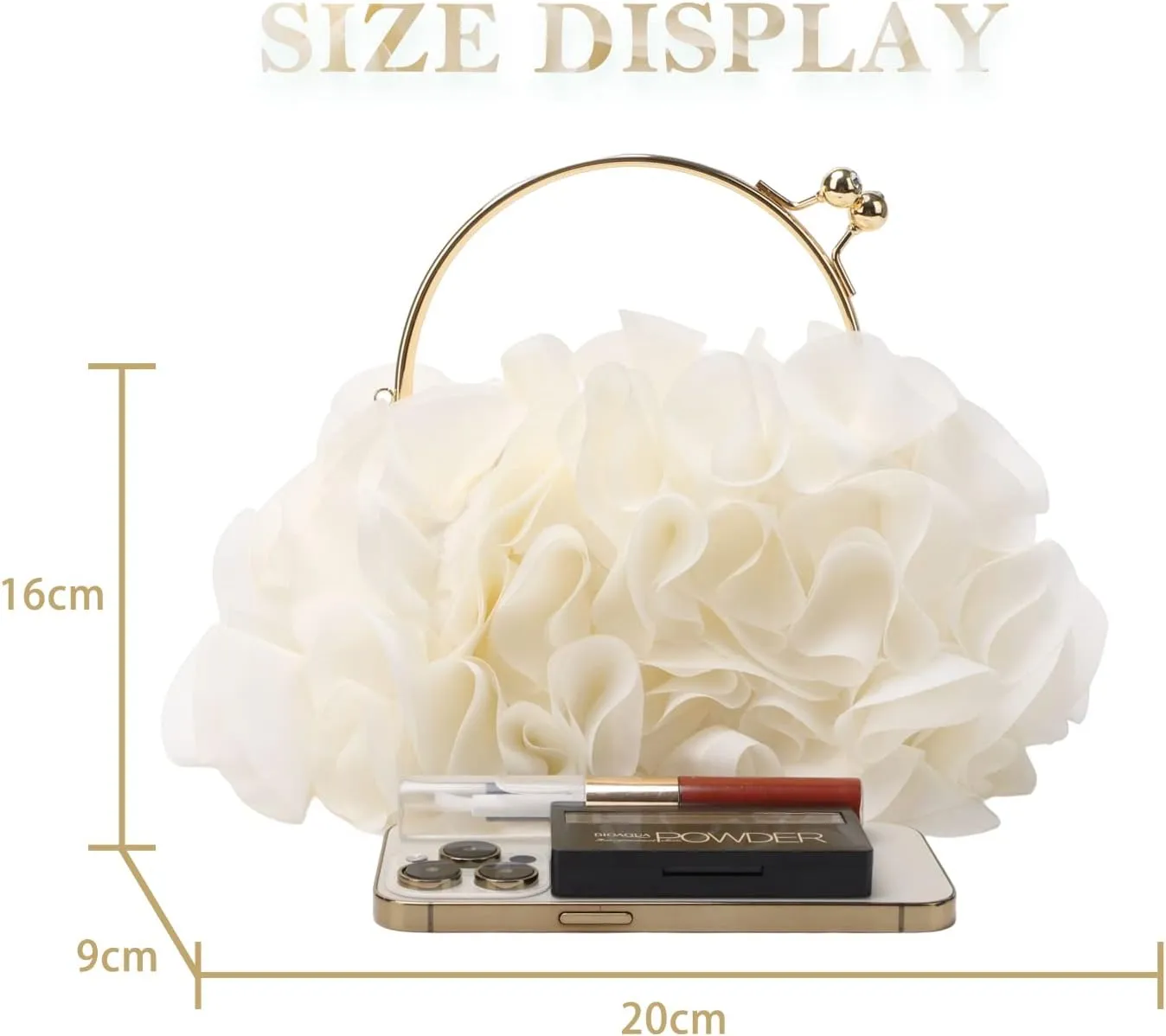 Lanpet Women Floral Clutch Purses Satin Flower Evening Bag Party Prom Handbags