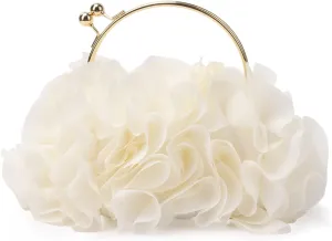Lanpet Women Floral Clutch Purses Satin Flower Evening Bag Party Prom Handbags