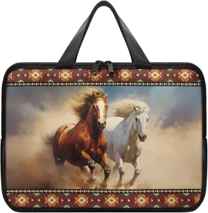Laptop Bag Case Womens Mens Leather Briefcase with Handle Casual Computer Carrying Bag Cover 10 Inch- 17 Inch