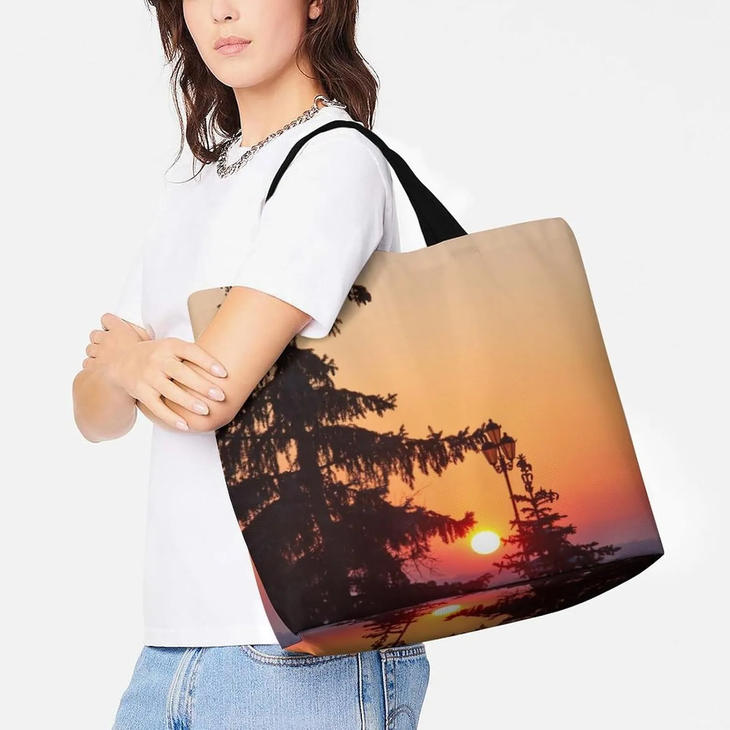 Large Capacity Shopping Tote Bag for Women, Girls