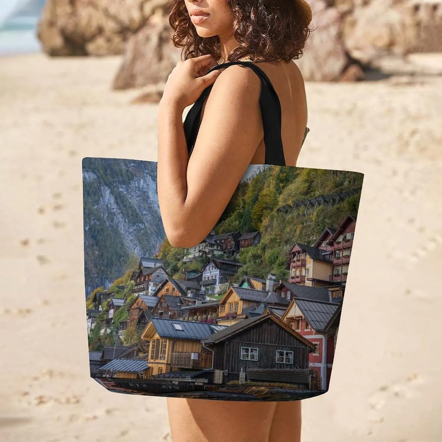 Large Capacity Shopping Tote Bag for Women, Girls