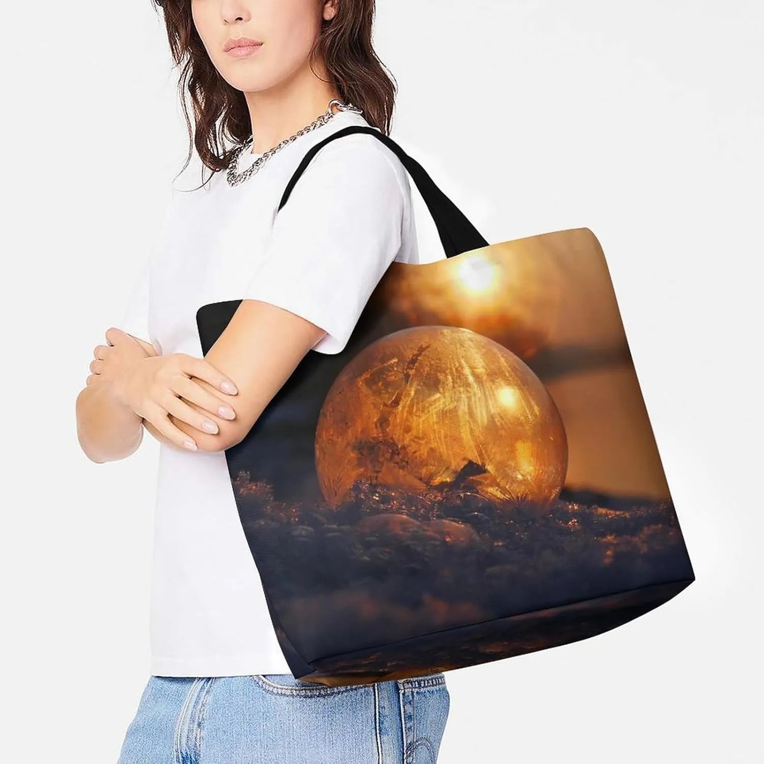 Large Capacity Shopping Tote Bag for Women, Girls