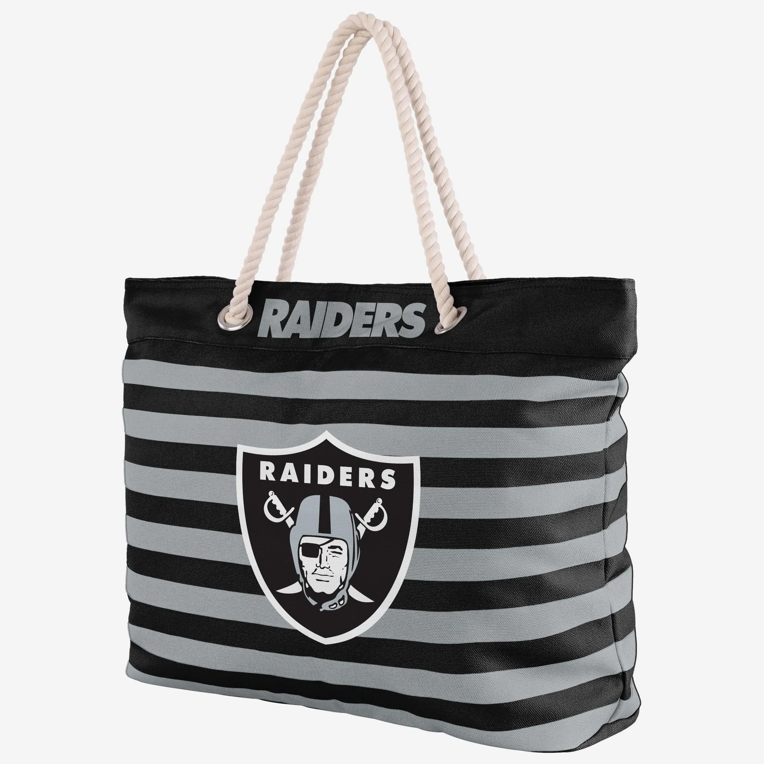 Las Vegas Raiders Nautical Stripe Tote Bag