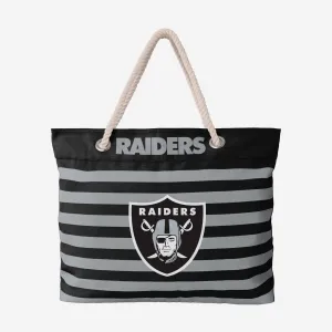 Las Vegas Raiders Nautical Stripe Tote Bag