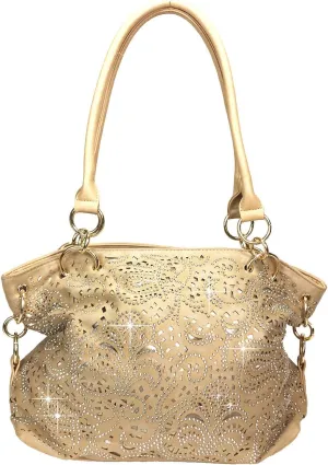 Laser Cut Bling Purses Double handle purse