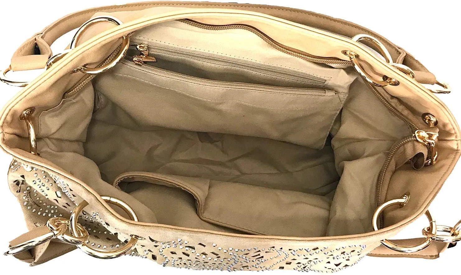 Laser Cut Bling Purses Double handle purse