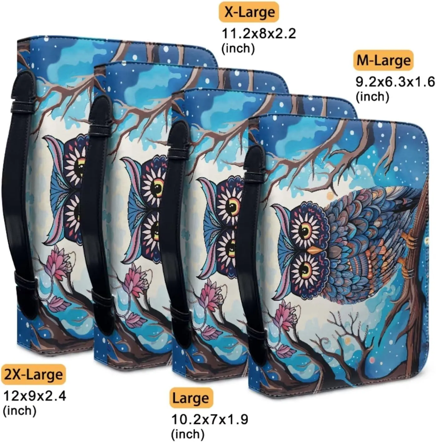 Leather Bible Covers Case for Women Men Church Bag Bible Tote Bags with Handle and Keychain 2pcs Set