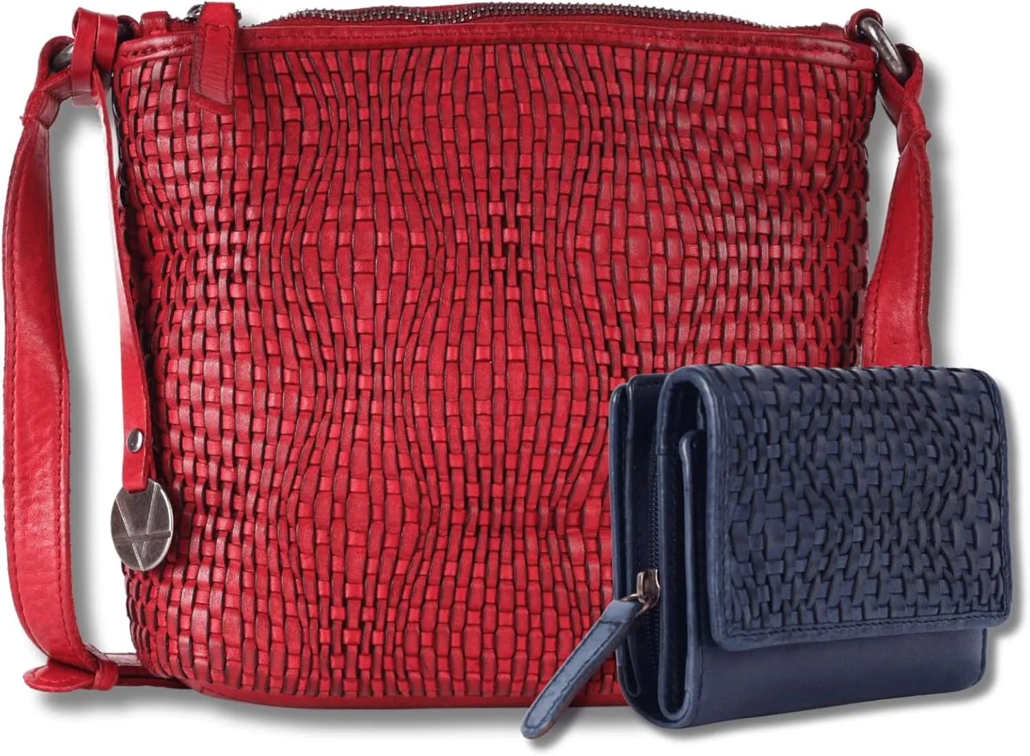 Leather Crossbody bag & Wallets for Women, Small Wallet for Ladies Zipper Coin Purse