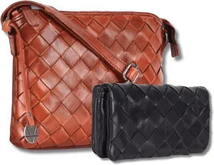 Leather Crossbody bag & Wallets for Women, Wallet for Ladies Zipper Coin Purse