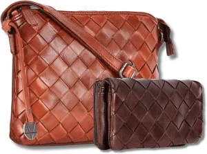 Leather Crossbody bag & Wallets for Women, Wallet for Ladies Zipper Coin Purse