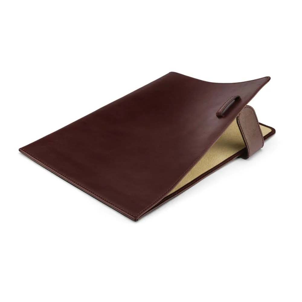 Leather Document Folder - Dark Tan