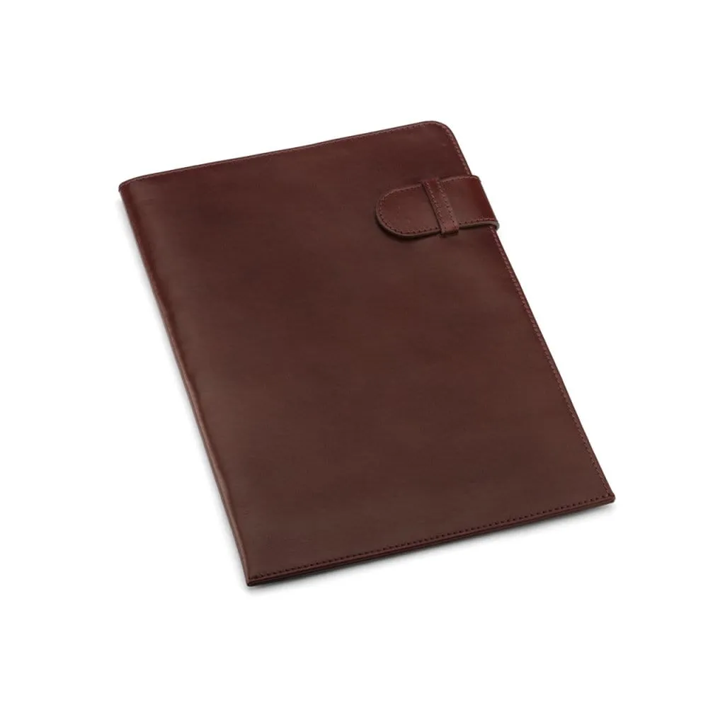 Leather Document Folder - Dark Tan