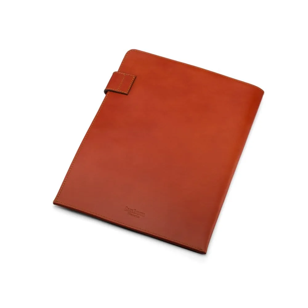 Leather Document Folder - Havana Tan