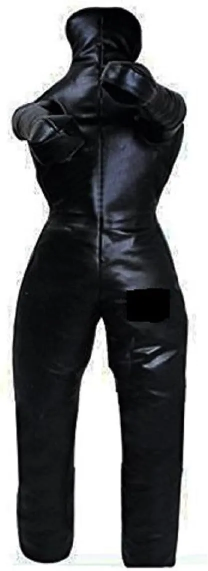 LEATHERAY MMA Jiu Jitsu Grappling Dummy Judo Punching Bag,Brazilian Jiu Jitsu Dummy,Wrestling Grappling BJJ Dummy Black -Unfilled