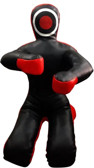 LEATHERAY MMA Jiu Jitsu Grappling Dummy Judo Punching Bag,Brazilian Jiu Jitsu Dummy,Wrestling Grappling BJJ Dummy Black -Unfilled
