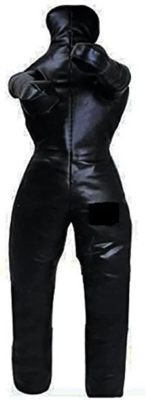 LEATHERAY MMA Jiu Jitsu Grappling Dummy Judo Punching Bag,Brazilian Jiu Jitsu Dummy,Wrestling Grappling BJJ Dummy Black -Unfilled