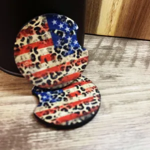 Leopard Flag Car Coaster