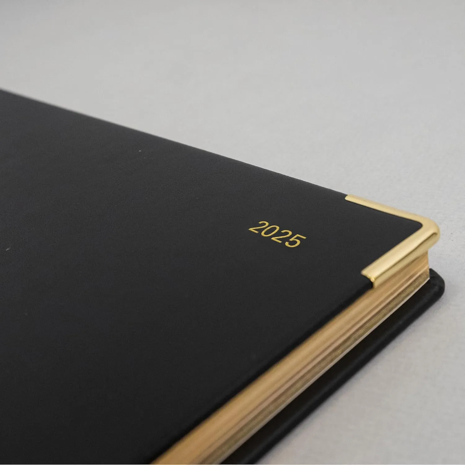 Letts of London Roma 2025 Weekly Planner, 12 Months, January to December, Italian Leather, Quarto Size, 10.25" x 8.25", English, Black (C33YIBK-25)