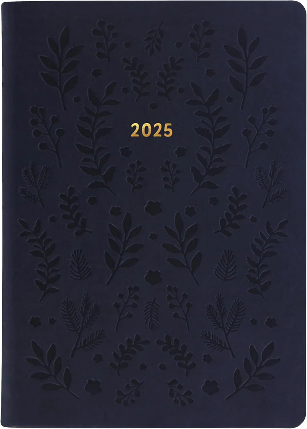 Letts of London Woodland 2025 Weekly Planner, 12 Months, January to December, Sewn Binding, A5 Size, 8.25" x 5.875", Multilingual, Navy (C082165-25)