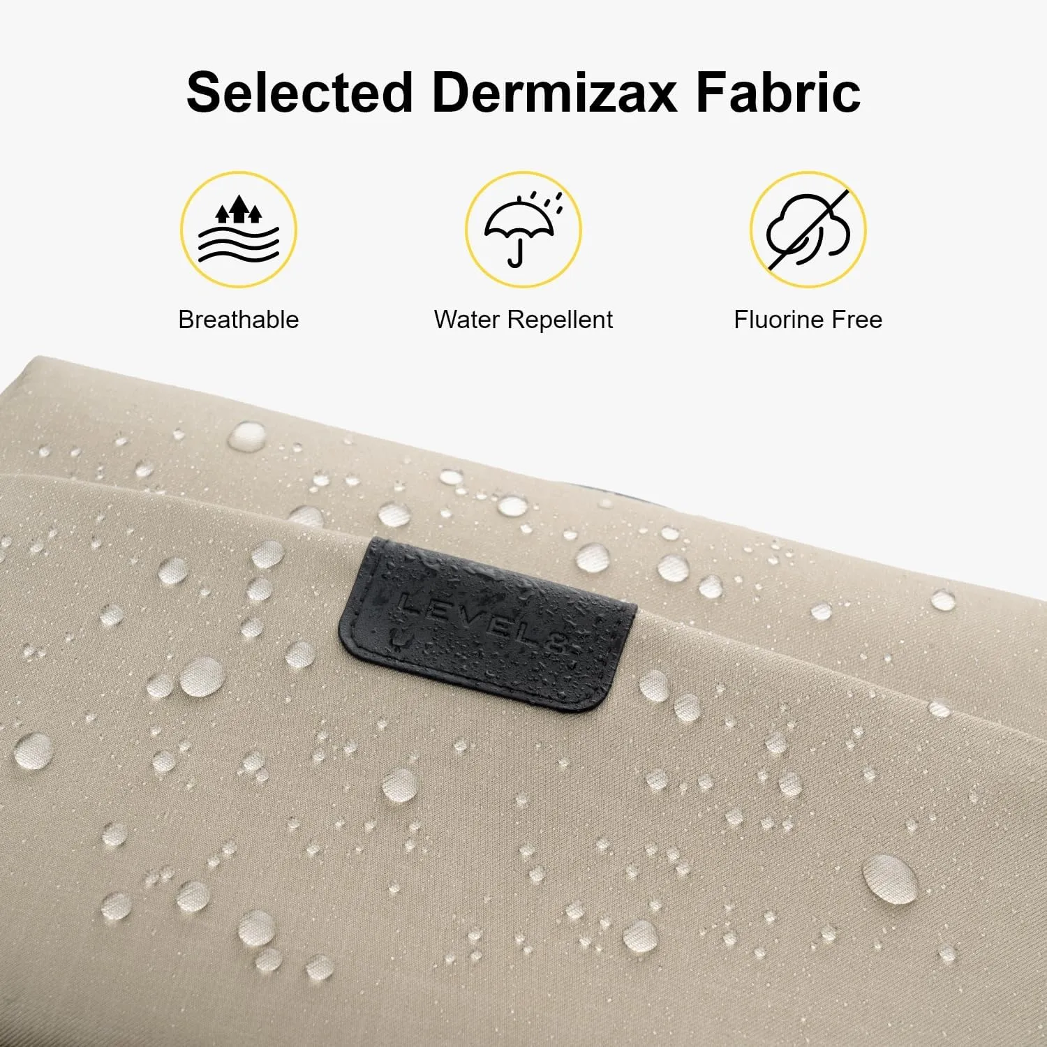 LEVEL8 Travel Toiletry Bag for Men Women, Water Repellent Shaving Bag for Toiletries Accessories, Storage Bags with Divider and Handle, Small/Khaki