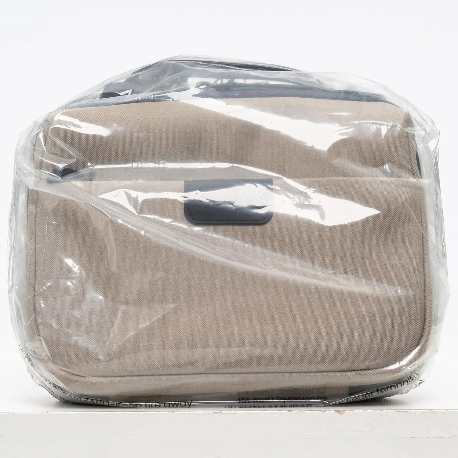 LEVEL8 Travel Toiletry Bag for Men Women, Water Repellent Shaving Bag for Toiletries Accessories, Storage Bags with Divider and Handle, Small/Khaki