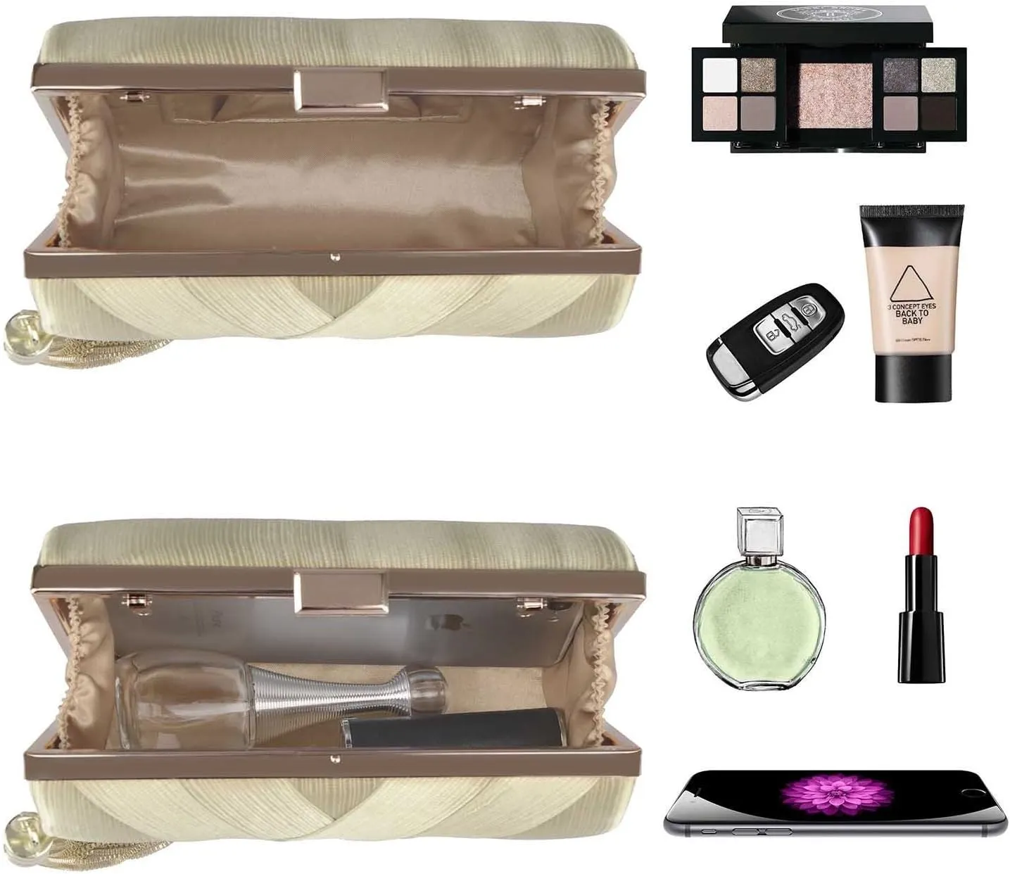 LIFEWISH Tassel Evening Bags Clutch Purses for Women for Wedding Prom Night out Party