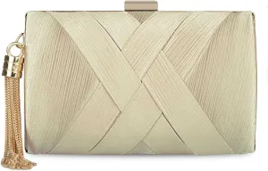 LIFEWISH Tassel Evening Bags Clutch Purses for Women for Wedding Prom Night out Party
