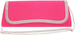 Li'Shay Rhinestone Edge Satin Evening Bag