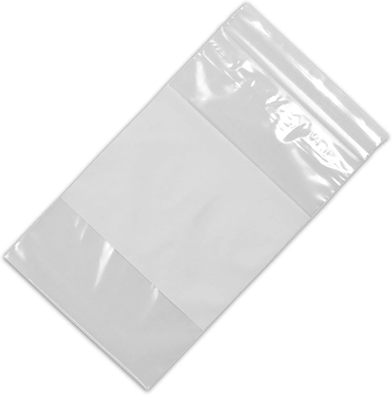 LK Packaging 4" x 6" 2 mil Single Track Zipper Bag w/Write-On Block, 1000/CS