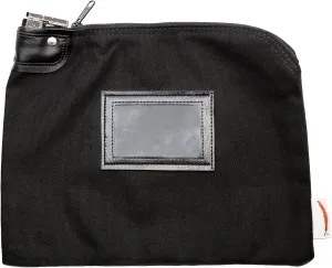 Locking Bank Bag Canvas Keyed Security (Black)