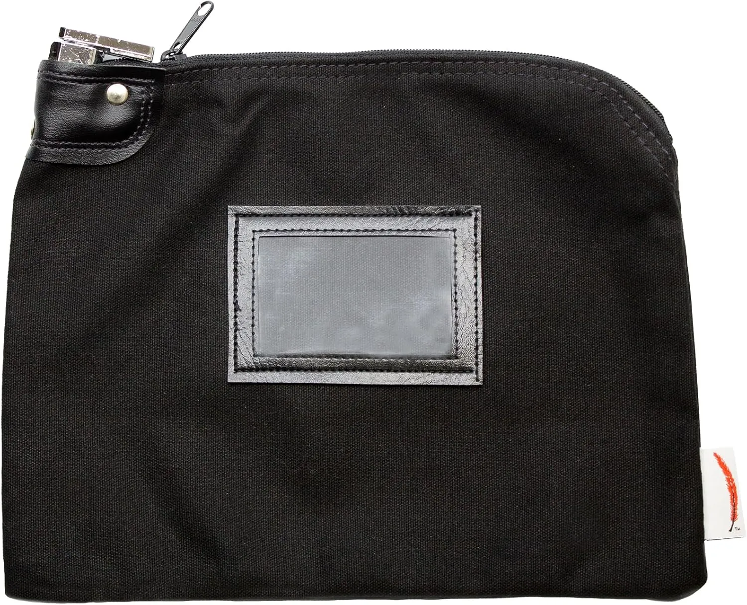 Locking Bank Bag Canvas Keyed Security (Black)