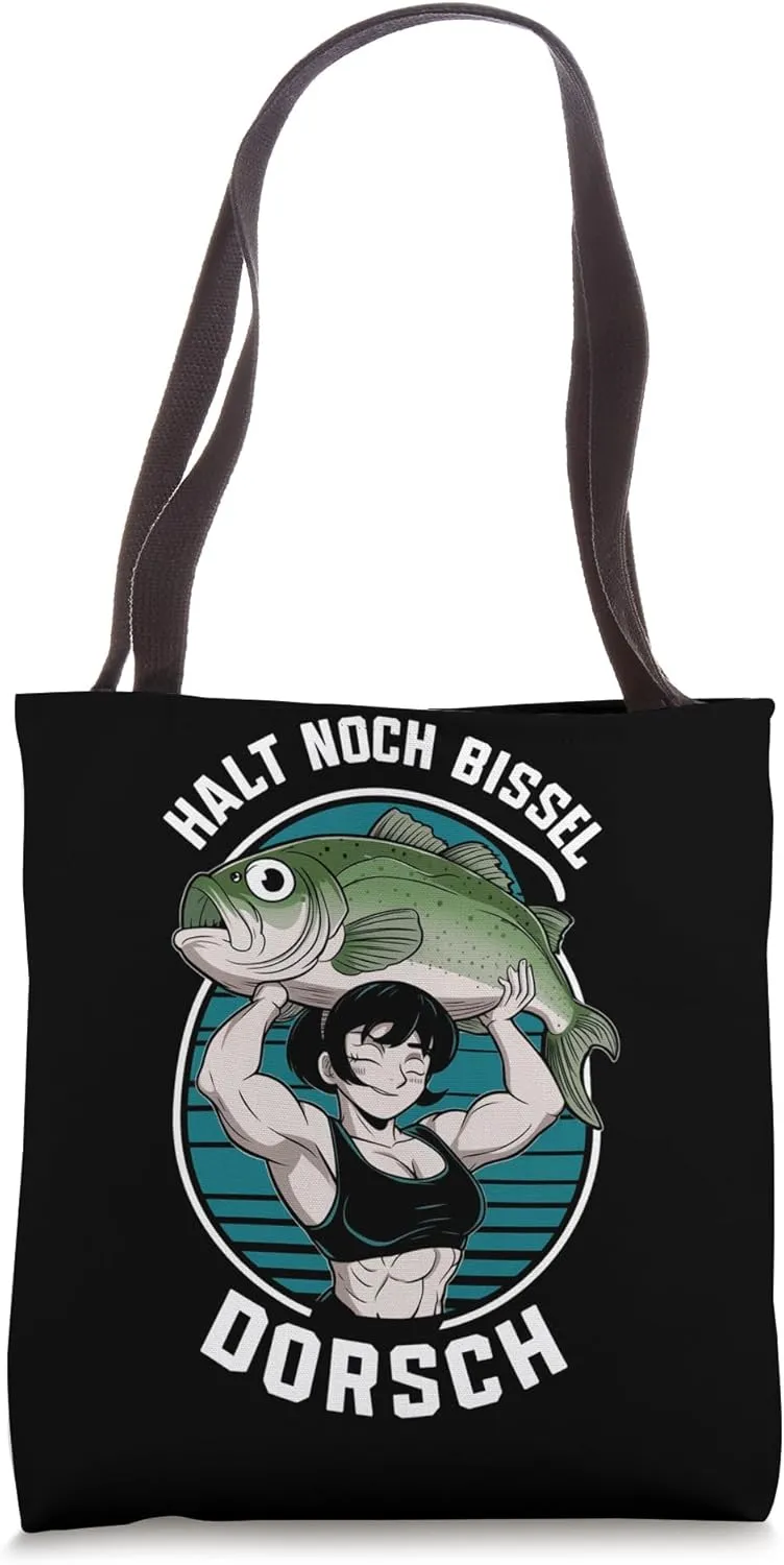 Lustiges Halt noch Bissel Dorsch Workout und Fitness Tote Bag