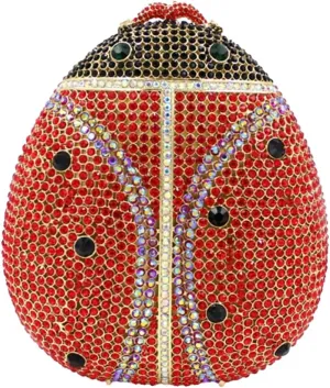Luxury Beetle Shaped Rhinestone Clutch Diamond Evening Bag Women Crystal Clutch Purse Wedding Party Sparkly Handbag