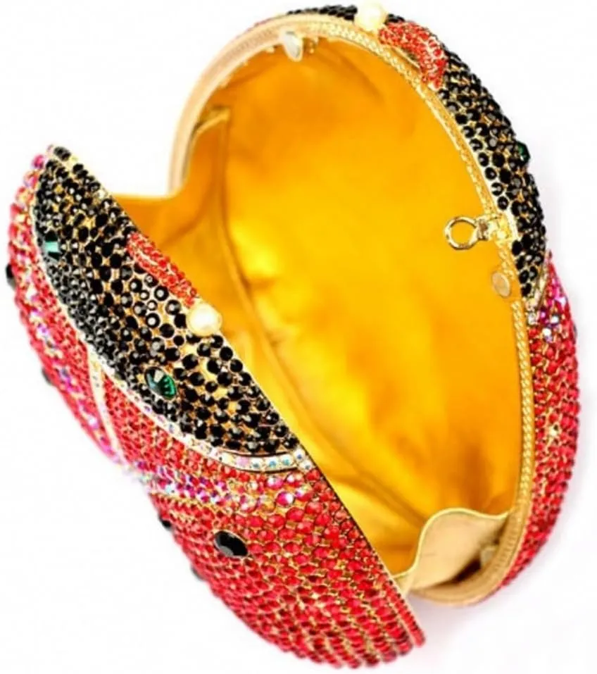 Luxury Beetle Shaped Rhinestone Clutch Diamond Evening Bag Women Crystal Clutch Purse Wedding Party Sparkly Handbag