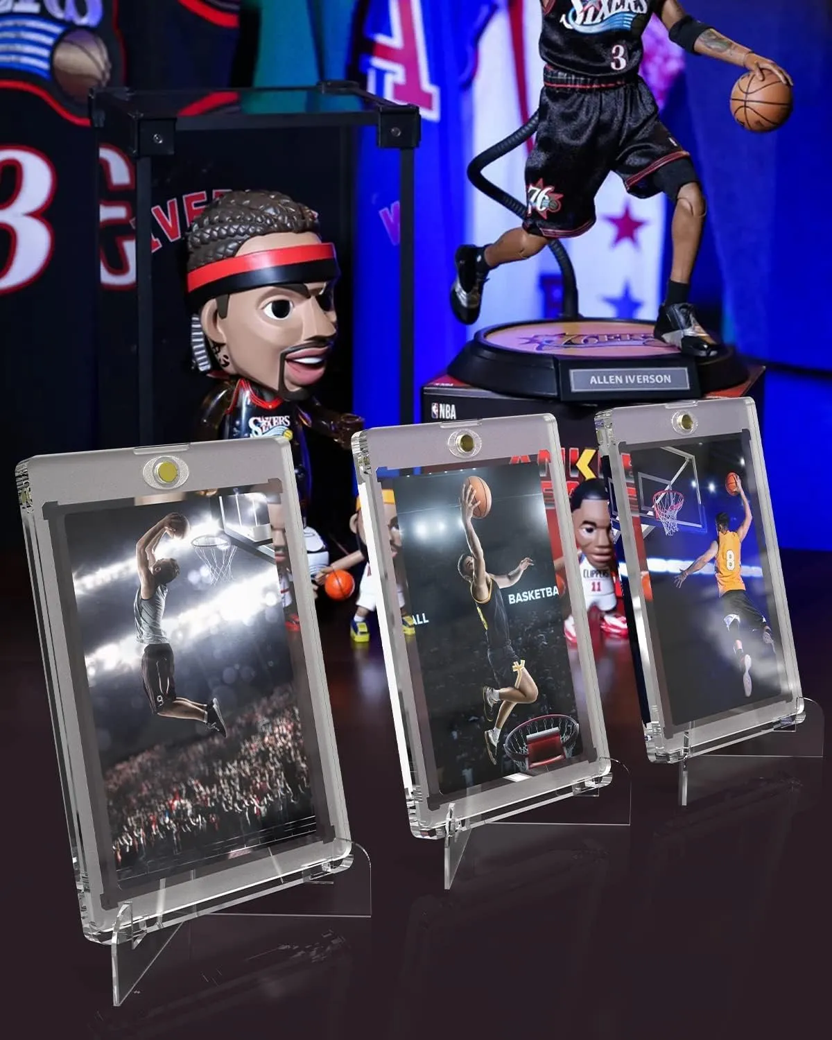 Lzerking Magnetic Card Holders 12 Pack, 180PT One Touch Card Holder for Trading Card, Baseball Card, Sports Card