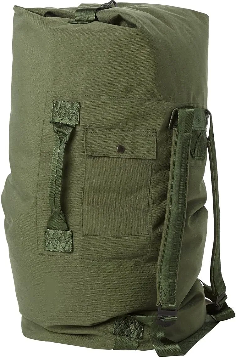 M MCGUIRE GEAR Tactical Military Style Duffle Bag, Cordura Nylon, 2 Carrying Straps, Backpack, Sea Bag, Bug Out Bag, MIL-SPEC, Made in USA (OD)