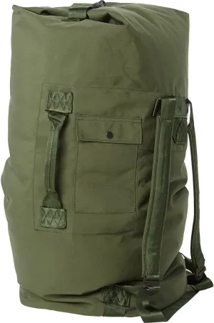 M MCGUIRE GEAR Tactical Military Style Duffle Bag, Cordura Nylon, 2 Carrying Straps, Backpack, Sea Bag, Bug Out Bag, MIL-SPEC, Made in USA (OD)