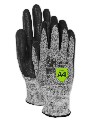MAGID Griffin Gear ANSI A4 Liquid Repellent Nitrile Work Gloves, 12 Pairs, Size 7/Small (GPD456)
