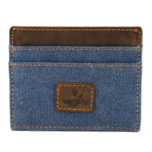 Mala Leather Denim Cactus Card Holder