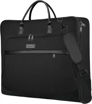 Mancro Garment Bags for Travel, Expandable Suit Bags for Men Trip Fits 15.6 inches laptop, 2 in 1 Hanging Suit Luggage Bag for Men Women, Wrinkle Free Foldable Travel Garment Bag, Black