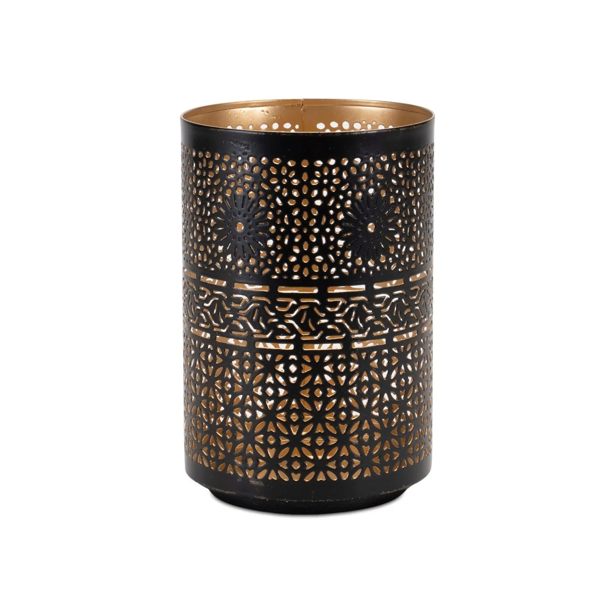 Mandala Punched Metal Candle Holder (Set of 2)